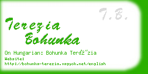 terezia bohunka business card